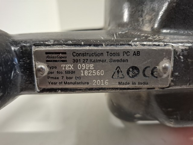 Luchthamer 10kg atlas copco, tex 09 pe, bouwjaar 2016 - afbeelding 7 van  7