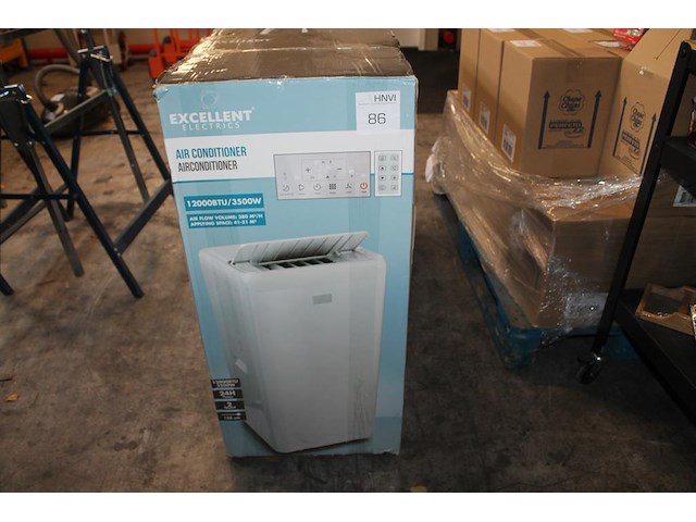 Luchtkoeler / airco excellent electrics 12000btu 3500w. - afbeelding 1 van  2