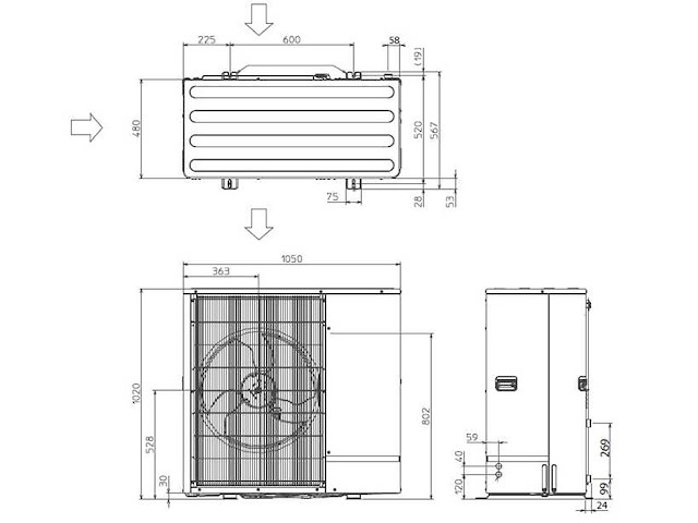 Lucht/water-warmtepomp 11kw - blw mono-k (2x) - afbeelding 1 van  4
