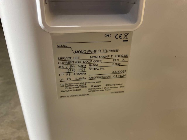 Lucht/water-warmtepomp 11kw - blw mono-k met verwarmelement - afbeelding 6 van  10