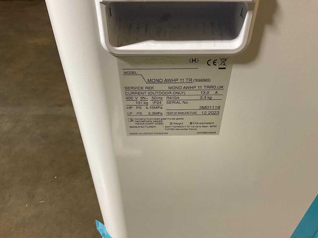 Lucht/water-warmtepomp 11kw - blw mono met verwarmelement - afbeelding 9 van  10