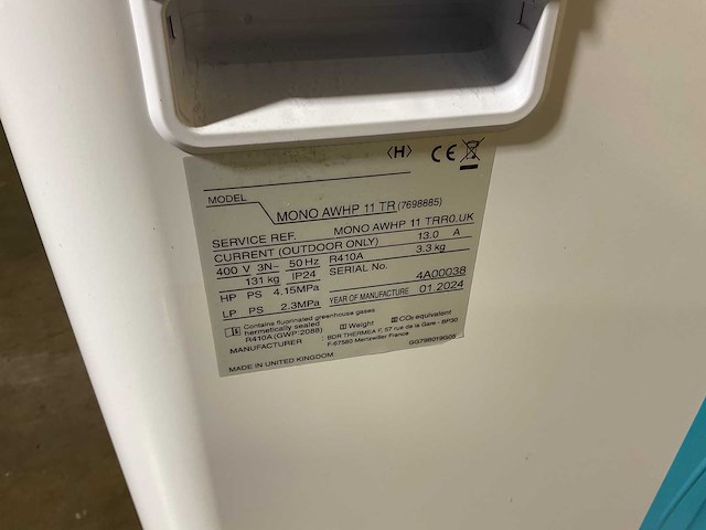 Lucht/water-warmtepomp 11kw - blw mono - afbeelding 10 van  10