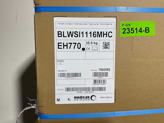 Lucht/water-warmtepomp 11kw - blw split (c) met verwarmingselement - afbeelding 9 van  9