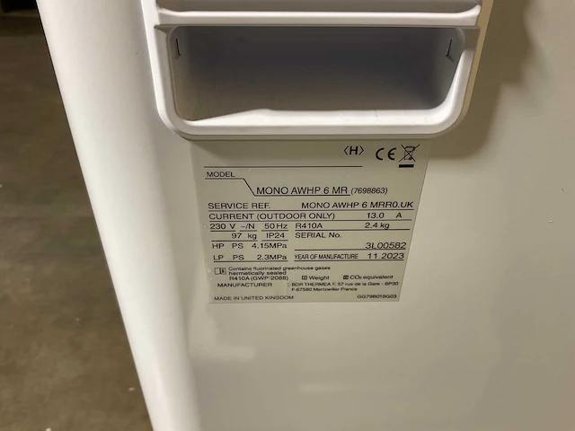 Lucht/water-warmtepomp 6kw - blw mono met verwarmingselement - afbeelding 9 van  10