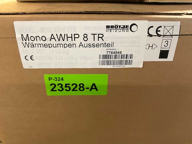 Lucht/water-warmtepomp 8kw - blw mono met verwarmingselement - afbeelding 5 van  6