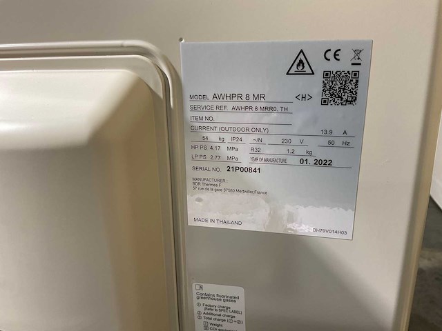 Lucht/water-warmtepomp 8kw - blw split d met verwarmelement - afbeelding 9 van  13
