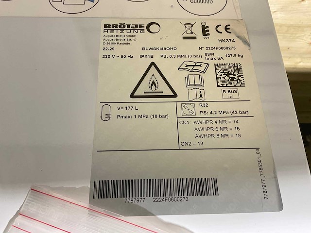 Lucht/water-warmtepomp 8kw - blw split-k d - afbeelding 4 van  16