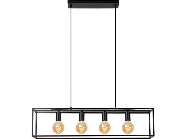 Lucide capri hanglamp 4xe27 zwart - afbeelding 1 van  1