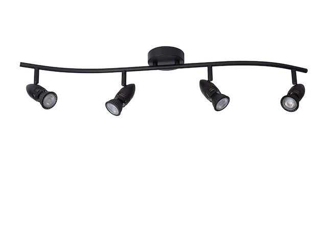 Lucide caro plafondspot 4xgu10 zwart - afbeelding 2 van  3