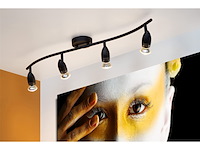 Lucide caro plafondspot 4xgu10 zwart - afbeelding 3 van  3