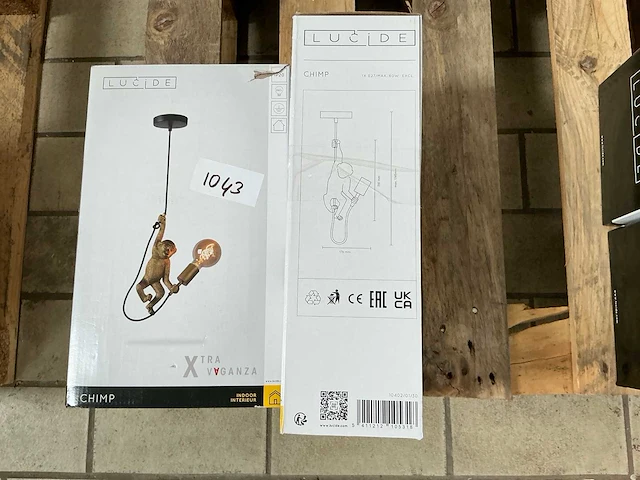 Lucide chimp hanglampen (2x) - afbeelding 2 van  2
