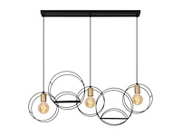 Lucide circle hanglamp 3xe27 zwart - afbeelding 1 van  2