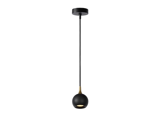 Lucide favori hanglamp 9 cm 1xgu10 zwart - afbeelding 1 van  3