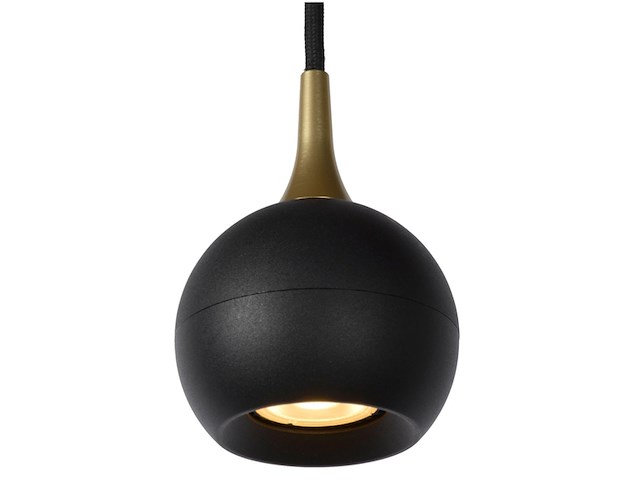 Lucide favori hanglamp 9 cm 1xgu10 zwart - afbeelding 2 van  3