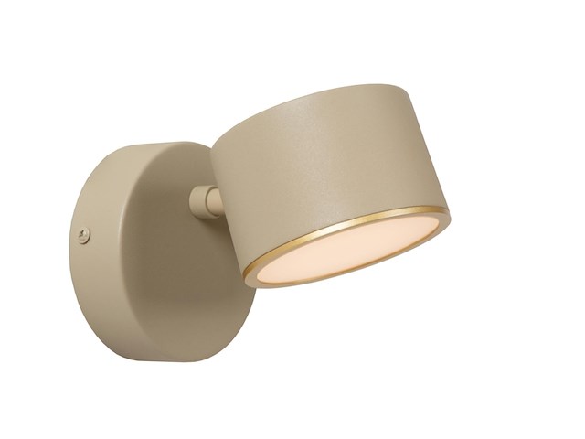 Lucide gian wandlamp led dimb. 1x9w 2700k taupe - afbeelding 1 van  4