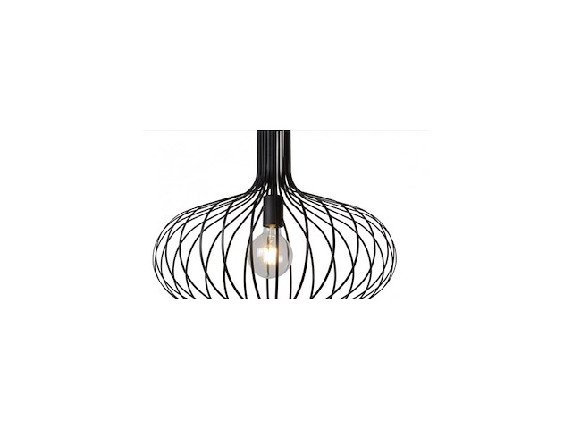 Lucide hanglamp manuela 60w zwart - afbeelding 2 van  4