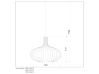 Lucide hanglamp manuela 60w zwart - afbeelding 3 van  4