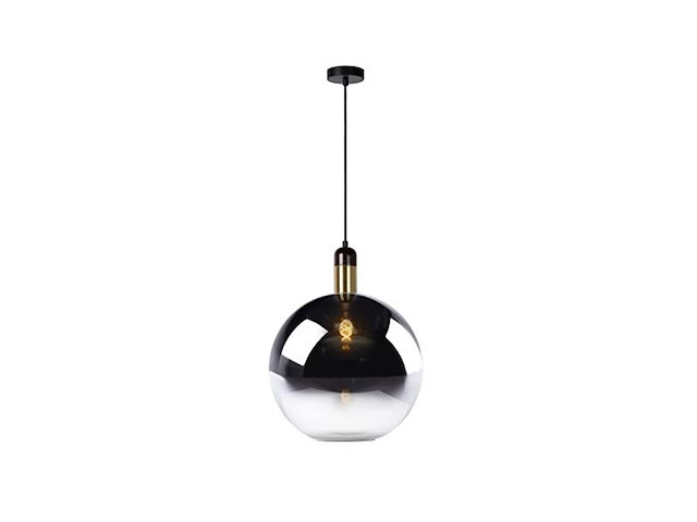 Lucide julius meta hanglamp 40 w smoke grey matt gold - afbeelding 2 van  4