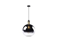 Lucide julius meta hanglamp 40 w smoke grey matt gold - afbeelding 2 van  4