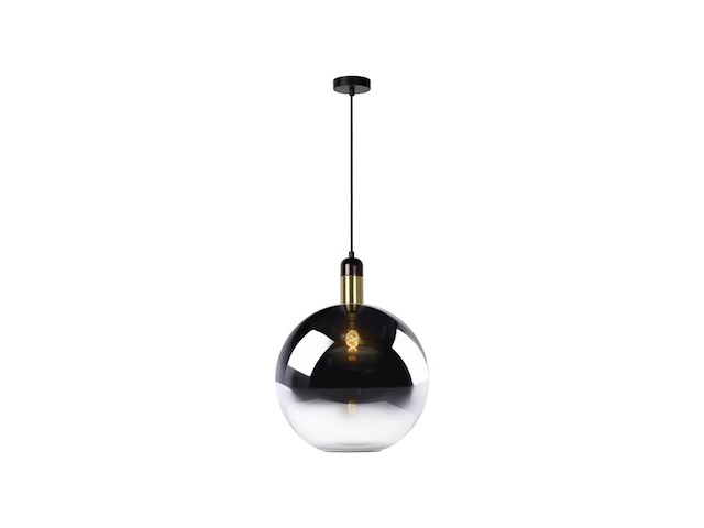 Lucide julius meta hanglamp 40 w smoke grey matt gold - afbeelding 3 van  4