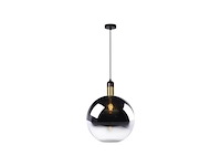 Lucide julius meta hanglamp 40 w smoke grey matt gold - afbeelding 3 van  4