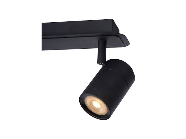 Lucide lennert wandspot gu10 2x 5w zwart - afbeelding 3 van  3