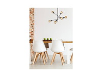 Lucide lester plafondlamp 6xe27 zwart - afbeelding 2 van  2