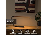 Lucide madison bureaulamp led dimbaar 1x6,5w 2700k zwart - afbeelding 2 van  3