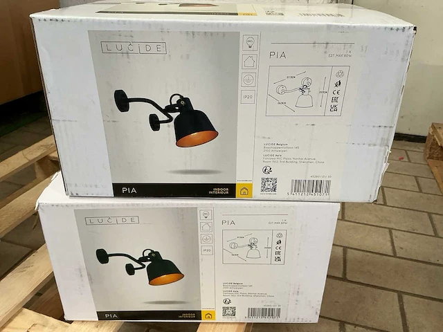 Lucide pia wandlampen (2x) - afbeelding 2 van  2