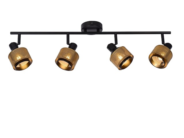 Lucide rafa plafondlamp 4xe14 zwart - afbeelding 1 van  3