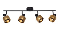 Lucide rafa plafondlamp 4xe14 zwart - afbeelding 1 van  3