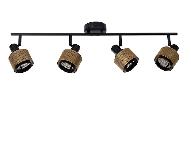 Lucide rafa plafondlamp 4xe14 zwart - afbeelding 2 van  3