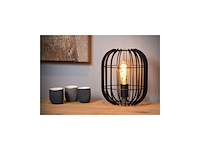 Lucide reda tafellamp 22 cm 1xe27 zwart - afbeelding 2 van  2