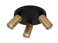 Lucide ritmo plafondspot mat goud / messing - afbeelding 1 van  3