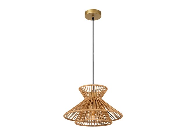Lucide tasman hanglamp 1xe27 naturel japandi - afbeelding 2 van  4