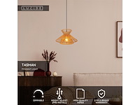 Lucide tasman hanglamp 1xe27 naturel japandi - afbeelding 4 van  4