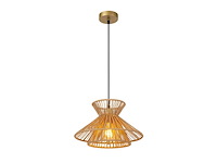 Lucide tasman hanglamp 1xe27 naturel japandi - afbeelding 1 van  3