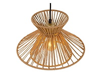 Lucide tasman hanglamp 1xe27 naturel japandi - afbeelding 2 van  3