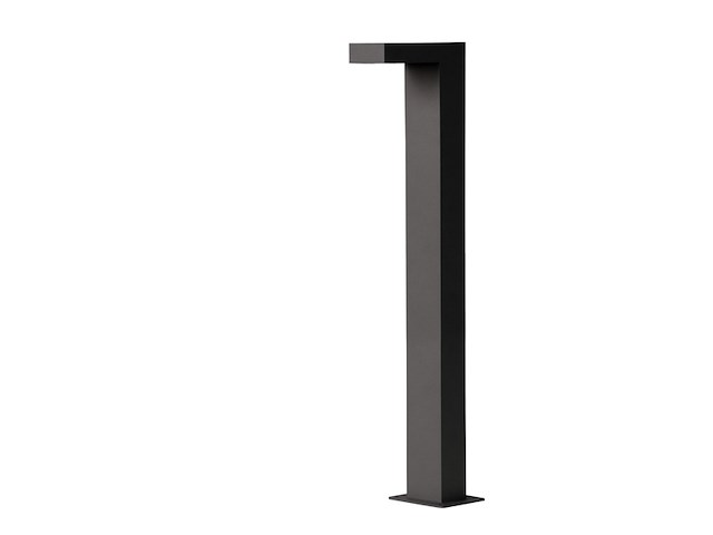 Lucide texas sokkellamp led 1x7w 3000k ip54 antraciet - afbeelding 1 van  3