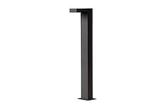 Lucide texas sokkellamp led 1x7w 3000k ip54 antraciet - afbeelding 1 van  3