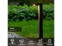 Lucide texas sokkellamp led 1x7w 3000k ip54 antraciet - afbeelding 3 van  3