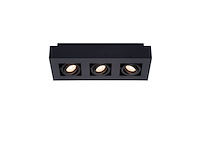 Lucide xirax plafondspot led dim to warm gu10 2200k/3000k zwart - afbeelding 1 van  3