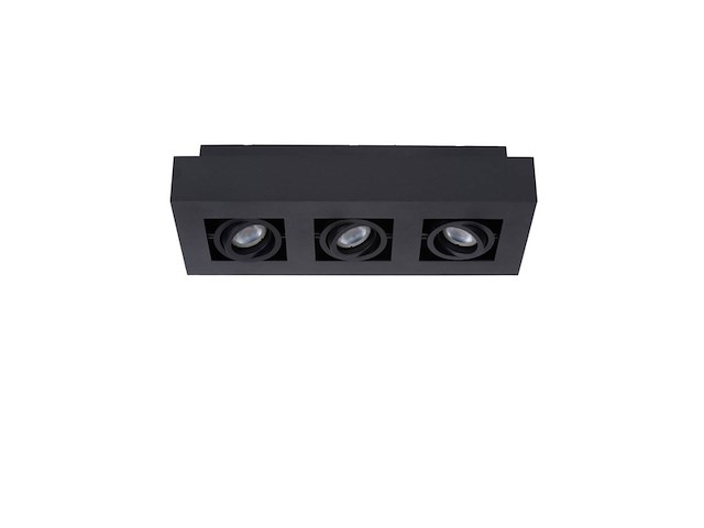 Lucide xirax plafondspot led dim to warm gu10 2200k/3000k zwart - afbeelding 2 van  3