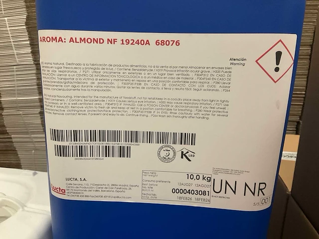Lucta amandelaroma nf19240a 68076, 10kg (2x) - afbeelding 1 van  2