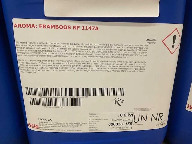 Lucta frambozen aroma 10kg (4x) - afbeelding 1 van  2