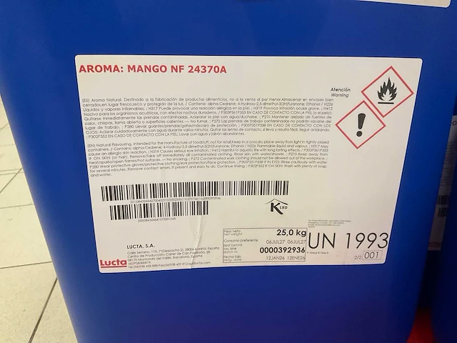 Lucta mango aroma 25kg (2x) - afbeelding 1 van  2