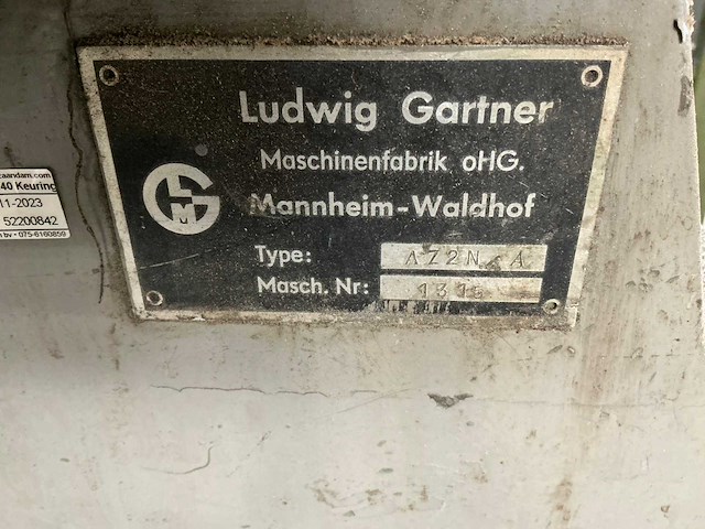 Ludwig gartner az2n/a bandschuurmachine - afbeelding 7 van  7