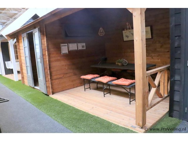 Lugarde blokhut (vuren) met veranda en zadeldak - 536x250cm - afbeelding 8 van  26