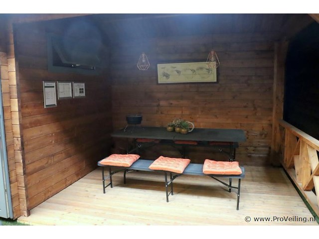 Lugarde blokhut (vuren) met veranda en zadeldak - 536x250cm - afbeelding 9 van  26