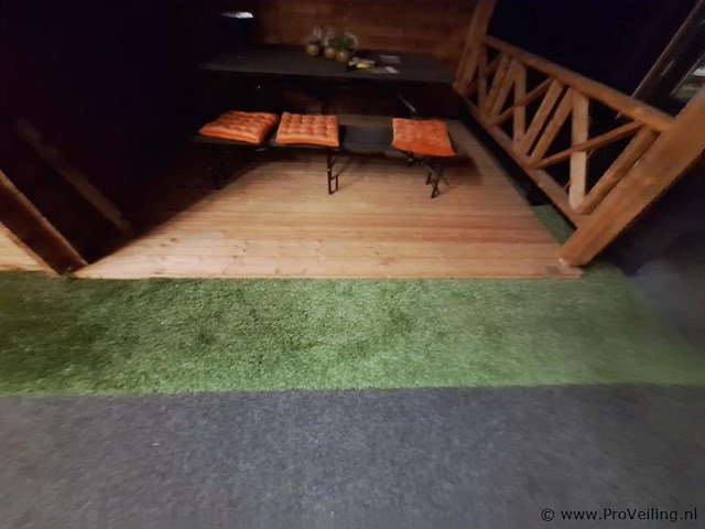 Lugarde blokhut (vuren) met veranda en zadeldak - 536x250cm - afbeelding 21 van  26